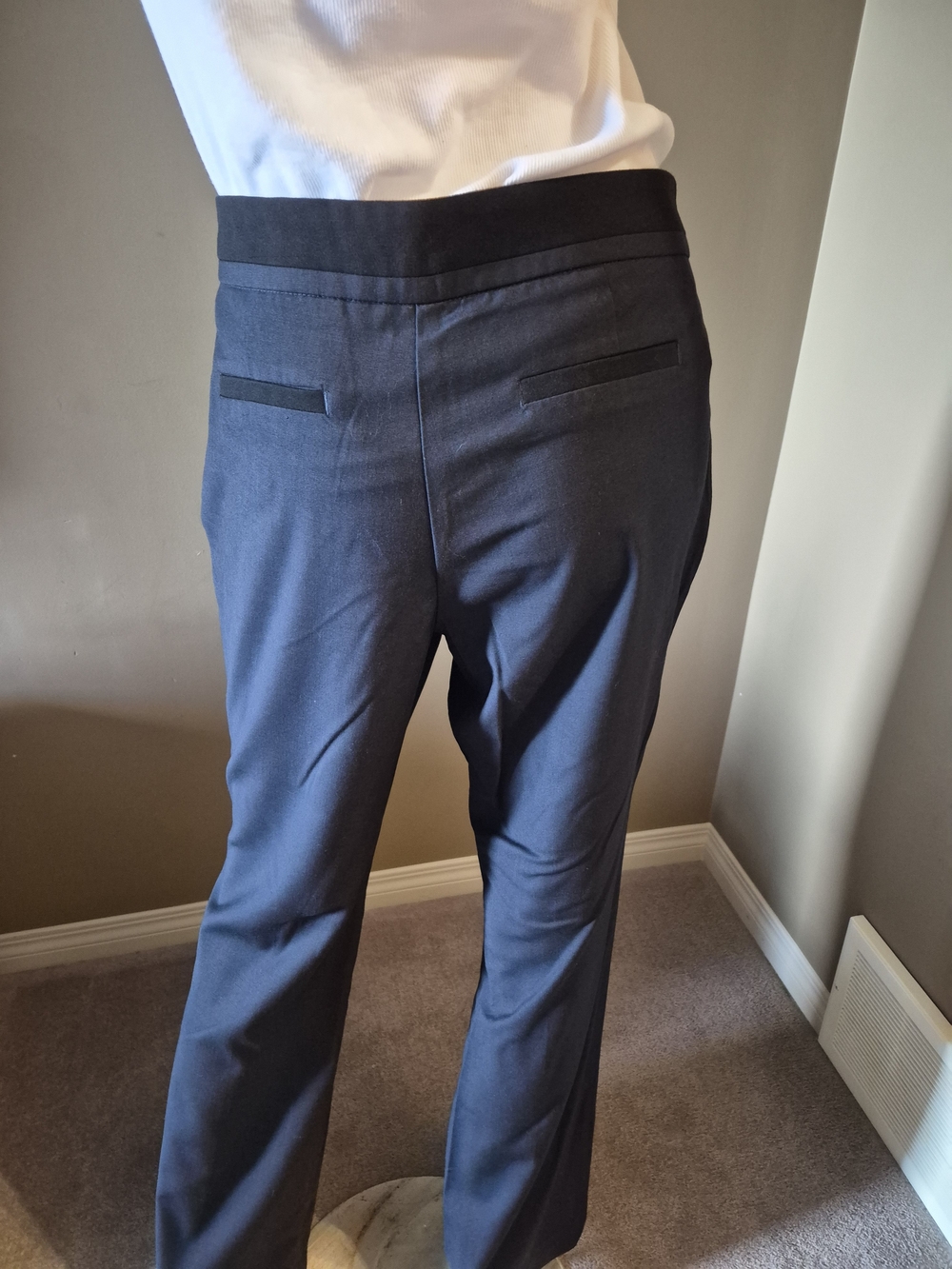Ricki's Navy Blue With Black Trim Boot Cut Dress Pants - Picture 5 of 5